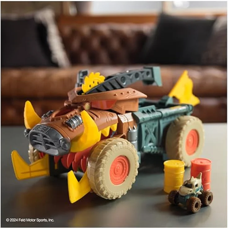 Spin Master Monster Jam Mini Warthog Playset mit Mad Hog Chomper und Megalodon Truck im Maßstab 1:87, geeignet für Kinder ab 3 Jahren – Bild 5