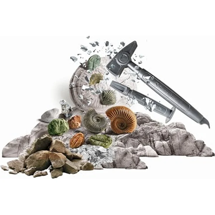 Clementoni Galileo DISCOVERY Ausgrabungs-Set für Fossilien & Mineralien, wissenschaftlicher Experimentierkasten – Bild 2