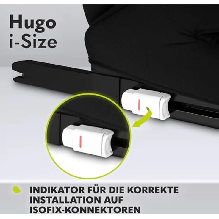 lionelo Autokindersitz HUGO I-SIZE, i-Size / ISOFIX oder Autogurte / 15-36kg, schwarz – Bild 5