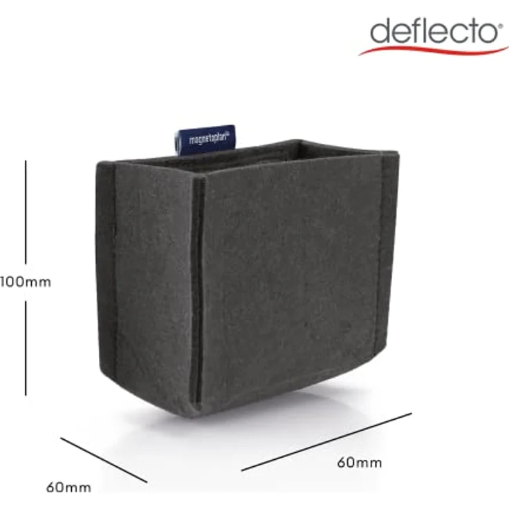 magnetoTray Stifteköcher Medium, 100x200x100 mm (TxBxH), magnethaftend, grau – Bild 4