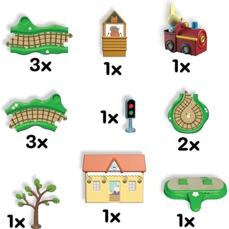Peppa Pig Whizz Around Peppa Train Set, Holzeisenbahn mit Peppa Pig Design – Bild 6