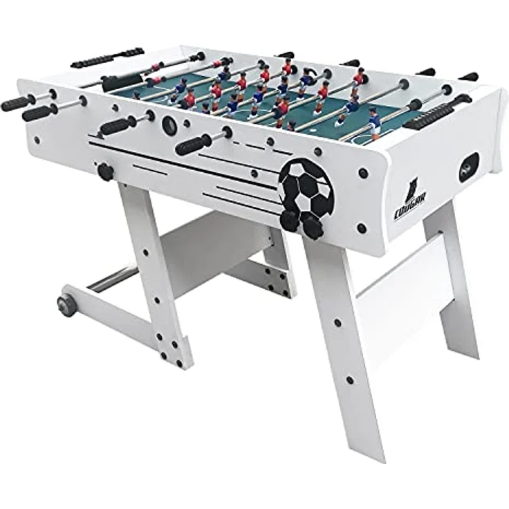 Cougar Scorpion Kick TS Tischkicker | Kickertisch in Weiß mit Teleskopstangen klappbar | Fußballtisch inkl. 2 Bälle & Punktezähler | Indoor Tischfußball für Kinder & Erwachsene | Maße 122x61x80 cm. – Bild 3