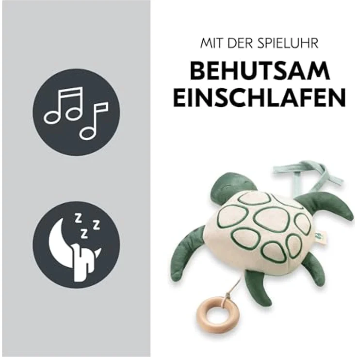 Hauck Spieluhr Cuddle N Sleep, Turtle Spieluhr mit mechanischem Spielwerk und Waschbarkeit – Bild 4