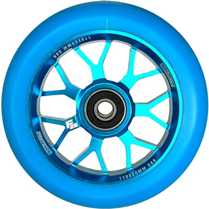 Fantic26 Stuntscooter Fantic26 Spy7 Stunt-Scooter Rolle 110mm Abec11 Türkis/Türkis, Aluminiumlegierung 6061, CNC gefräst – Bild 4