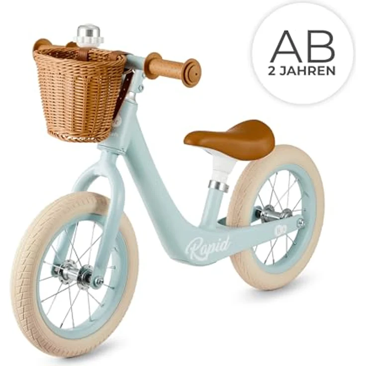 kk Kinderkraft RAPID2 Laufrad aus Metall, Retro-Stil, Verstellbarer Sitz, für Kinder von 2 Jahren bis 35 kg – Bild 3