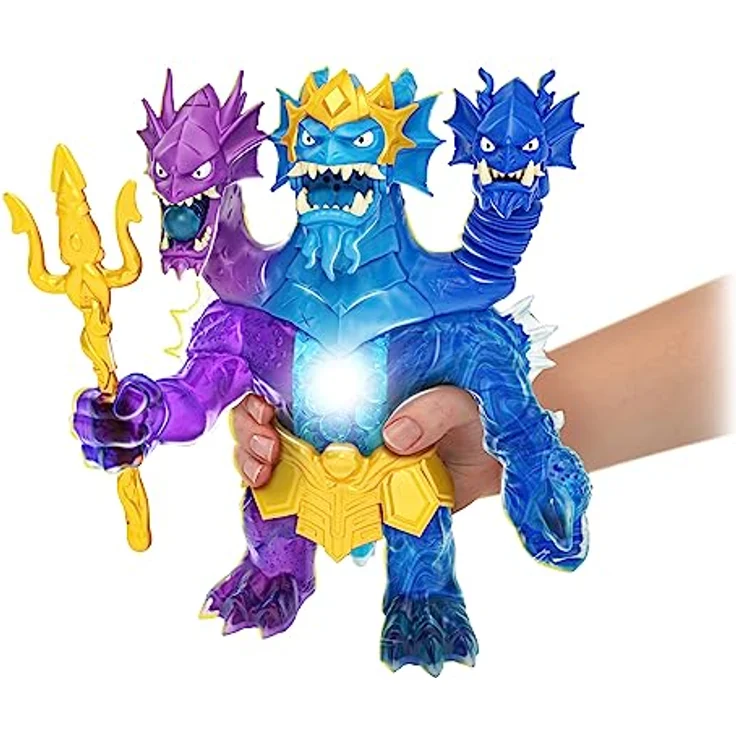 Heroes of Goo Jit Zu King Hydra-Figur, 3-in-1-Schleim-Power mit 3 Köpfen, Licht- & Soundeffekten, 80 cm dehnbar – Bild 2