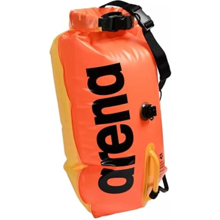 ARENA Offene Wasserboje, orange/gelb, mit 2 aufblasbaren Kammern und ergonomischem Griff, Einheitsgröße – Bild 2