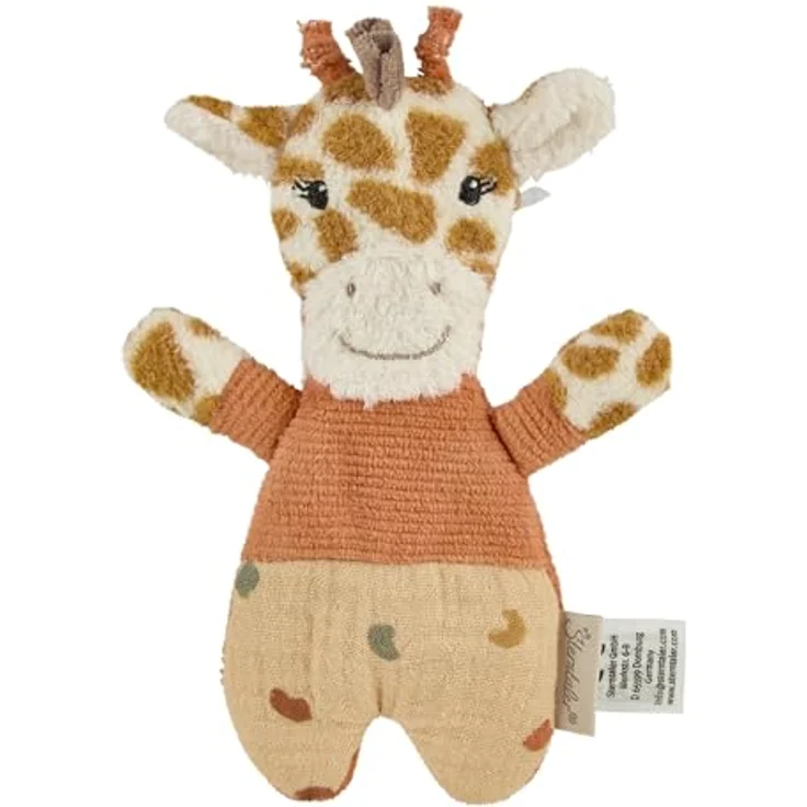 Sterntaler Knistertier Giraffe Kaya, Kuscheltier aus softem Musselin und Cordstoff, für Babys zum Kuscheln und Entdecken, mattgelb – Bild 3