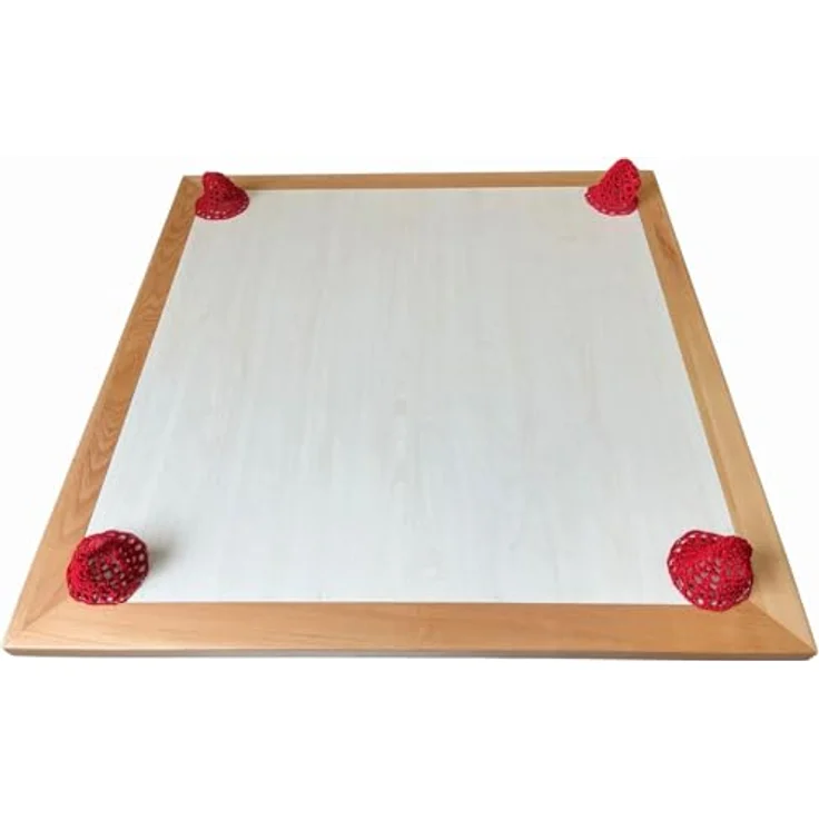 GICO Carrom Board Turnier Meisterstück 74x74 cm mit Spielsteinen, Pulver und Abdeckhaube - Top Verarbeitung und Gleiteigenschaften, Made in Europe – Bild 3
