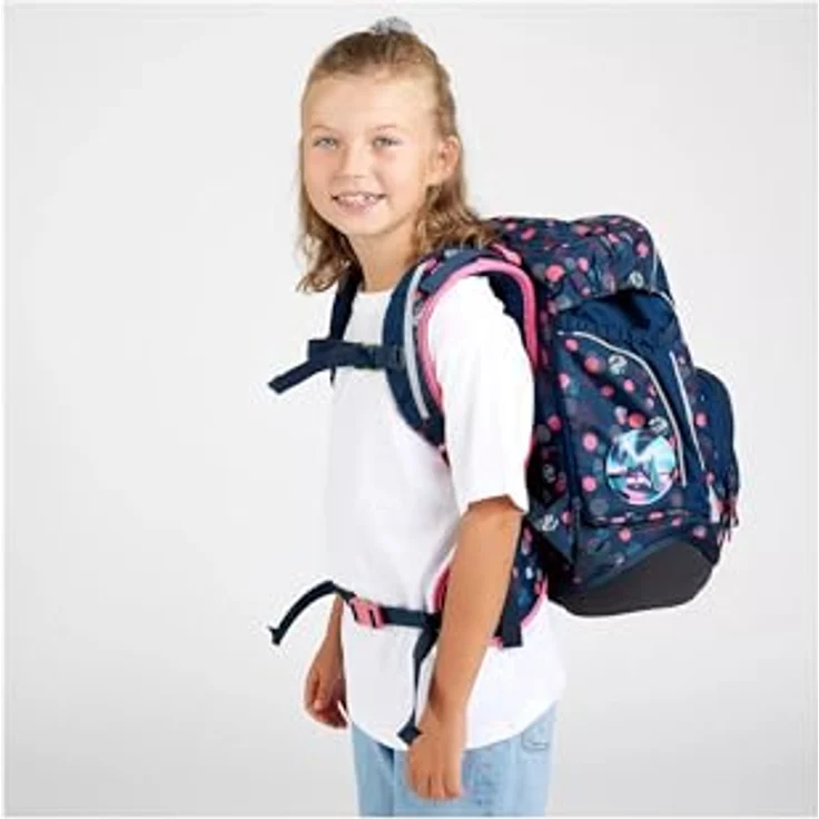 ergobag Schulrucksack, Mitwachsendes Your-Size-Rückensystem, blau – Bild 8