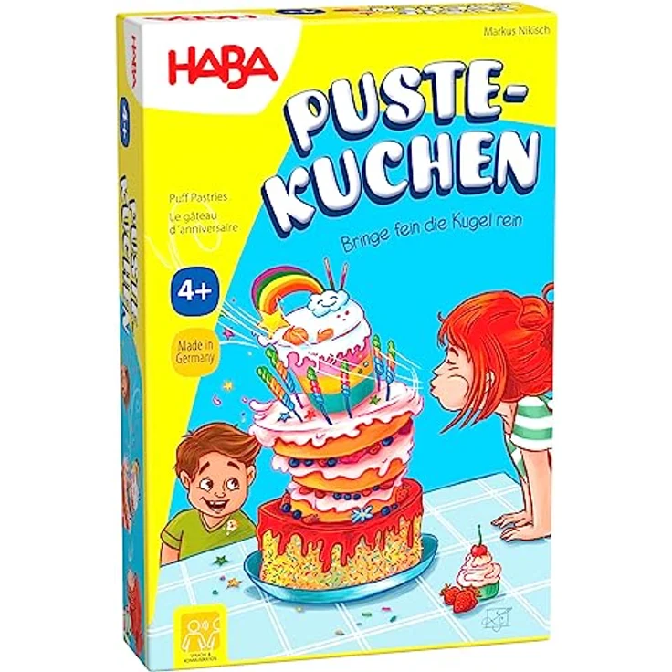 HABA 1307030001 Pustekuchen, bunt - Spiel zur Förderung der Mundmotorik und Geschicklichkeit, ideal für Kinder ab 4 Jahren – Bild 1