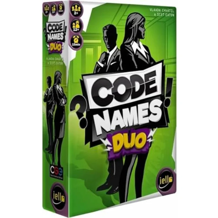 IELLO Codenames Duo, kooperatives Brettspiel für 2+ Spieler, französische Version, Spieldauer 15 Minuten – Bild 1