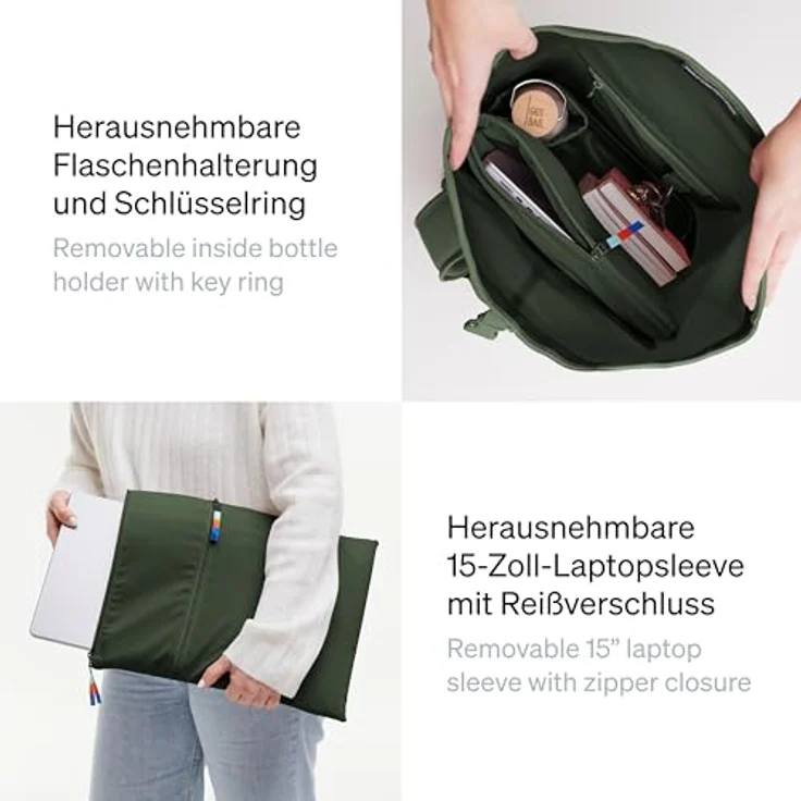 Got Bag Trekkingrucksack ROLLTOP LITE 2.0, 26 Liter flexibler Stauraum, wasserdicht, mit herausnehmbarer 15'' Laptophülle, kompakte Bauweise – Bild 4