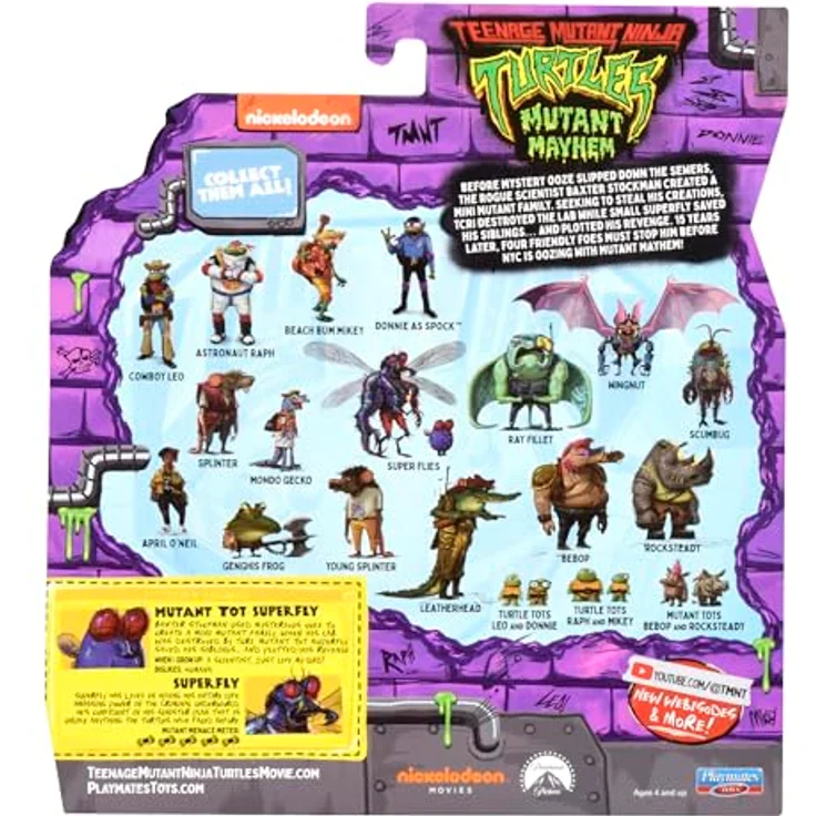 TEENAGE MUTANT NINJA Turtles - Super Flies (Fly Guy & Kleine Fliege) Sammelfigur, mini-mutant mit enormer Macht – Bild 3