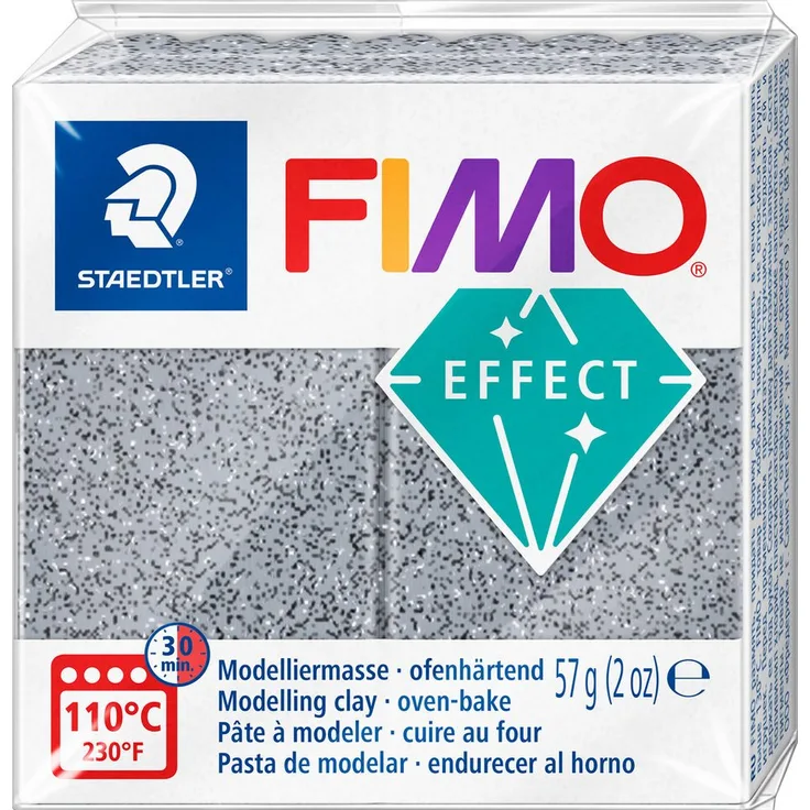 FIMO Effect Modelliermasse Steinfarben, 57 g - Lufttrocknend in 30 Minuten, von FIMO