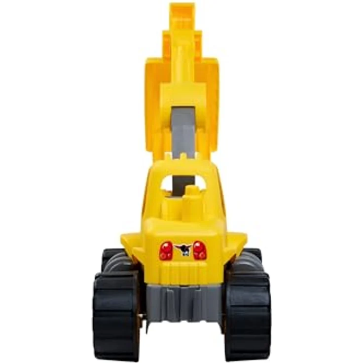 BIG Power Worker – Classic Bagger (21cm) mit beweglichem Baggerarm und Softreifen, Spielzeugauto für Kinder ab 2 Jahren, Gelb – Bild 3