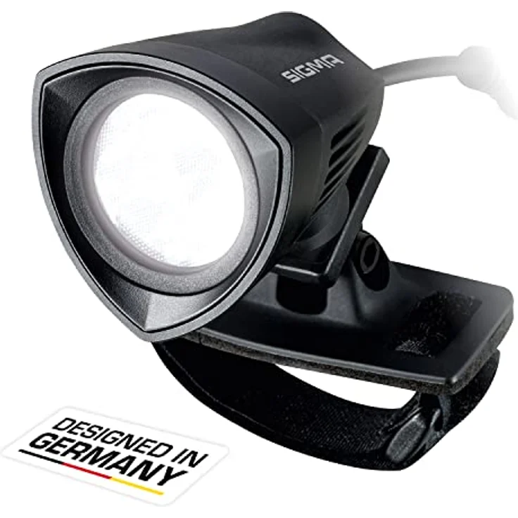 SIGMA SPORT - BUSTER 2000 HL | Leistungsstarke Helmbeleuchtung | Helmlicht 2000 Lumen | Licht für Fahrradhelm mit 7 Modi-Profilen | Sichere Befestigung am Fahrrad Helm | Farbe: Schwarz – Bild 1