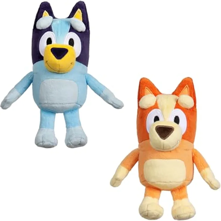 BlueY Bluey & Bingo 2 Stück Plüsch Figuren, 20 cm Sammlerstücke aus hochwertigem weichen Stoff