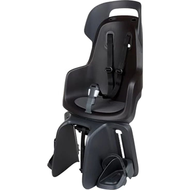 Bobike GO MAXI, Fahrradkinderrückbank mit MIK-HD Gepäckträgerhalterung für 26“ bis 29“ Fahrräder, Urban Schwarz, max. 15 kg, TÜV GS zertifiziert – Bild 1