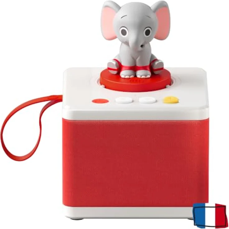 FABA Geschichtenerzähler „Ele, der Elefant“, Audio-Box mit 15 Liedern, französische Version für Kinder von 0 bis 6 Jahren, gesetzte Lautstärke, wiederaufladbarer Akku – Bild 1
