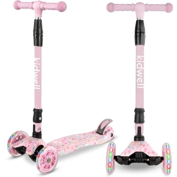 COIL VENTO Dreiradscooter Kinderroller, Tretroller mit ABEC-7-Lagern, 3-stufiger Lenkradverstellung und LED-Rädern – Bild 2