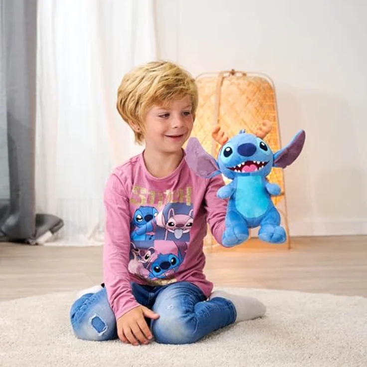 Simba Disney Stitch mit Rentiergeweih, Plüschtier 25cm, kuschelweich, für Babys ab den ersten Lebensmonaten geeignet – Bild 3
