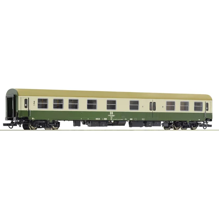 Roco 6200118 H0 Schnellzugwagen 2. Klasse DR, grün-beige mit Gepäck- und Behindertenabteil, Bauart BDmse