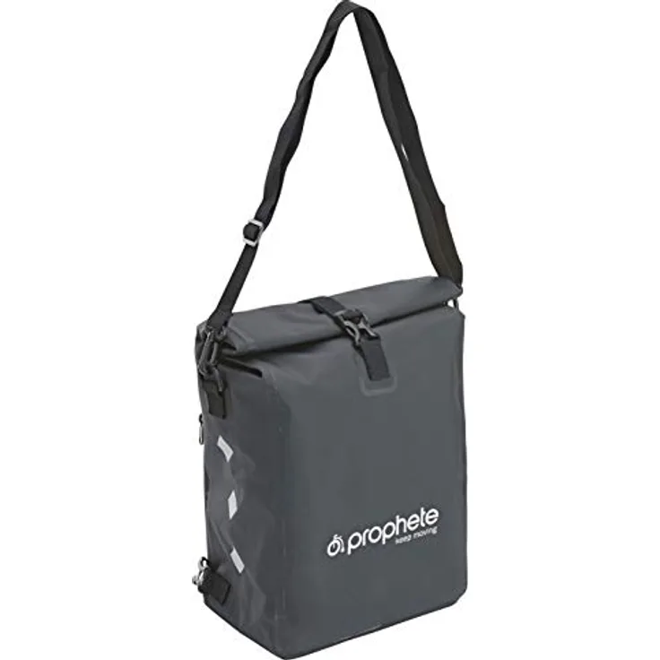 Prophete Fahrradtasche, Seitenpacktasche, wasserdicht, auch als Rucksack zu nutzen, Farbe schwarz