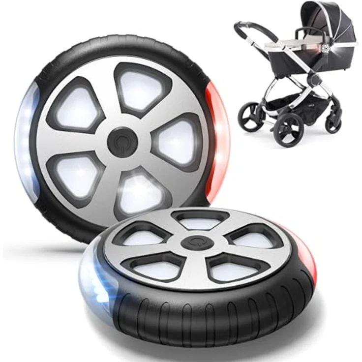 Aiworthy Kinderwagenlicht (2 Stück),Sehen und gesehen werden mit dem Kinderwagen,Passend für alle Kinderwagen, Bergsteiger Kinderwagen-Zubehör – Bild 2