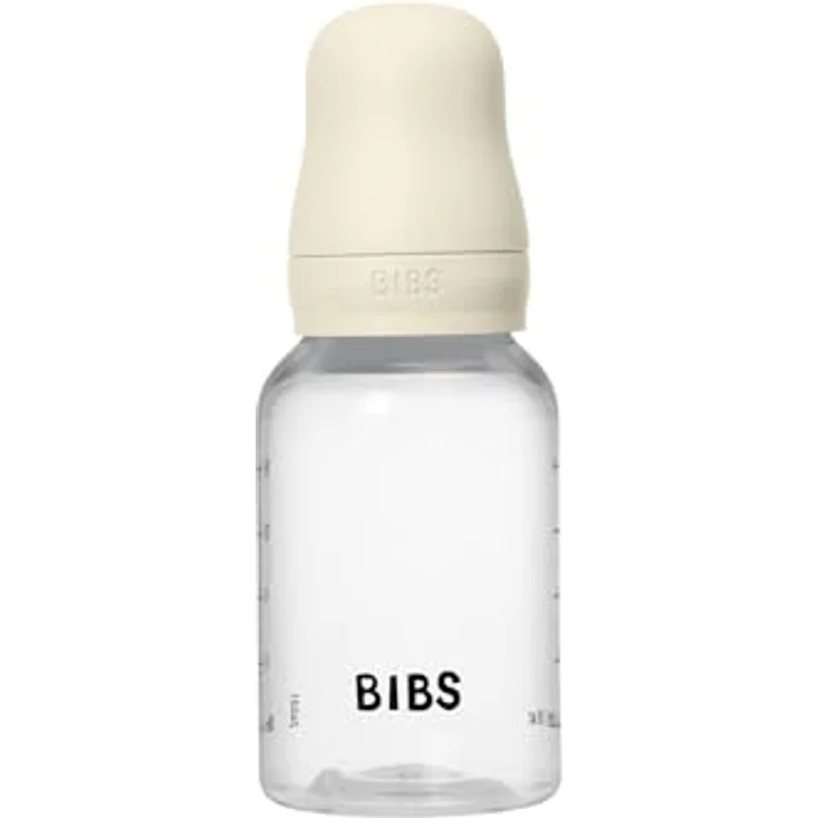 BIBS Babyflasche 150 ml, Silikon-Sauger, Anti-Kolik, BPA-frei, langsamer Milchfluss, für Neugeborene, ivory – Bild 4