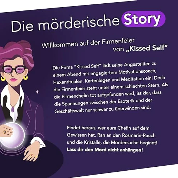 CRIMECASES Krimidinner 8-10 Personen | Spannendes Esoterik Krimi Dinner | Mörderische Dinnerparty ab 14 Jahren – Bild 5