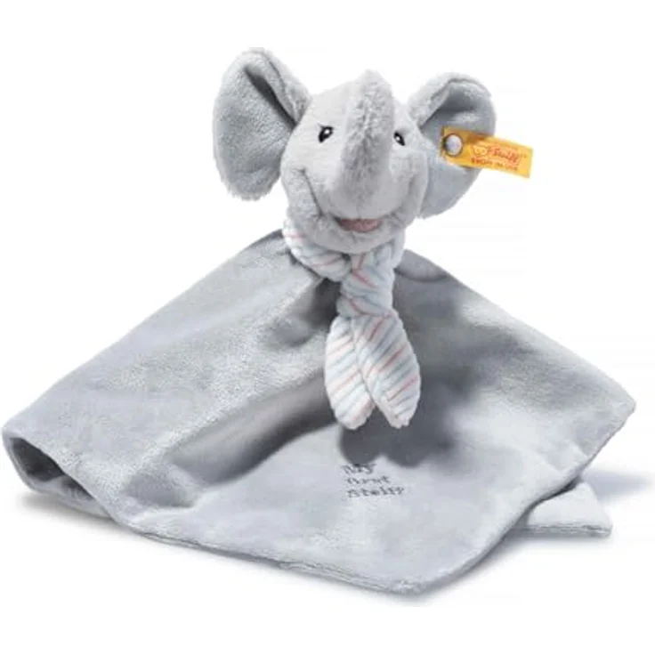 Steiff 242724 Soft Cuddly Friends My First Ellie Elefant Schmusetuch, Gray Violet, 26cm – Bild 1