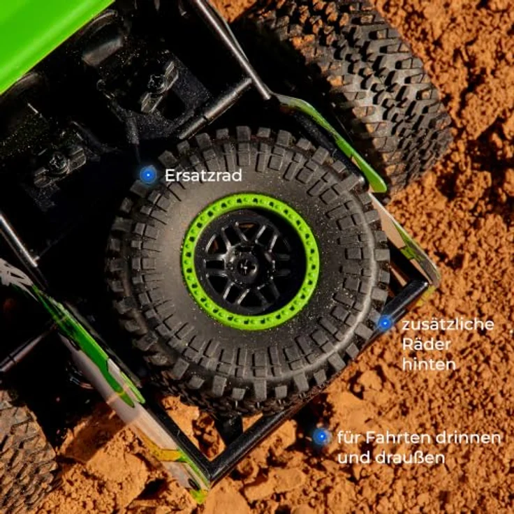 Overmax X-Haste, Ferngesteuertes RC Auto 1:20 4WD Offroad mit LED-Beleuchtung, 30 km/h, 2,4 GHz, Li-Ion Akku 600 mAh – Bild 4