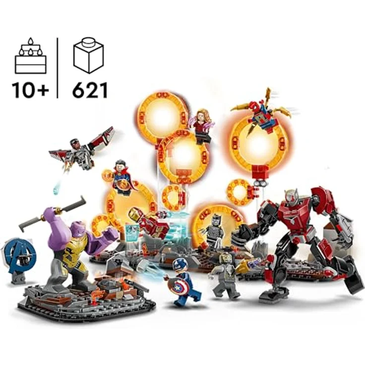 LEGO MARVEL 76323, Avengers: Endgame Letzter Showdown, 621-teiliges Bauset mit 10 Minifiguren und Ant-Man-Mech, für Kinder ab 10 Jahren – Bild 3