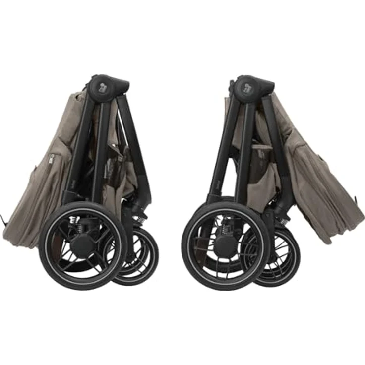 Maxi-Cosi Oxford Plus, 2-in-1 Baby Kinderwagen mit Babywanne, 0–4 Jahre, kompakt zusammenklappbar, sanfte Federung, 3 Liegepositionen, 10 kg Aufbewahrungskorb, Twillic Truffle – Bild 5