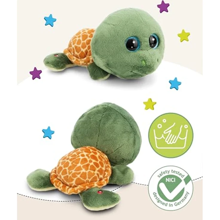 NICI GLUBSCHIS Schildkröte Marmi, 25 cm, grünes Plüsch-Stofftier mit glitzernden Augen, ideal zum Kuscheln und Spielen, Geschenkidee für Kinder & Erwachsene - 61782 – Bild 3