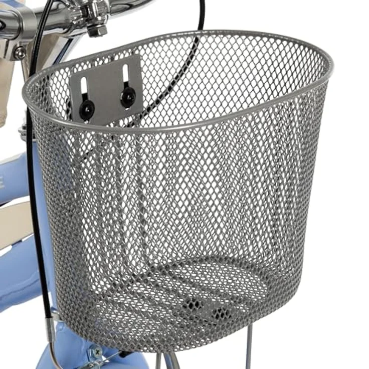 Huffy Deluxe Cruiser 24-Zoll Jugendfahrrad, blauer Stahlrahmen mit Lenkerkorb und Getränkehalter – Bild 8