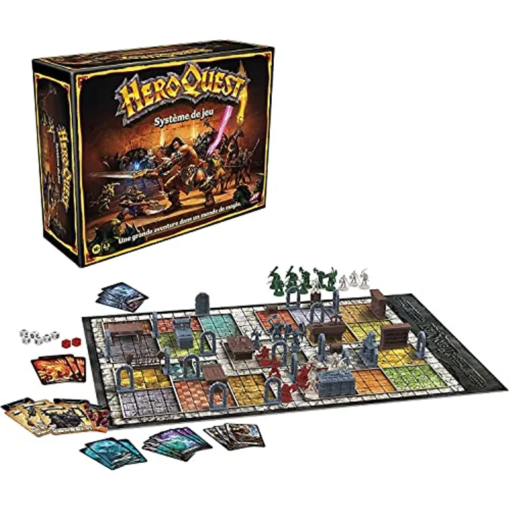 Hasbro Avalon Hill, HeroQuest Spielsystem, Fantastisches Abenteuerspiel im Dungeon-Stil, ab 14 Jahren, 2 bis 5 Spieler – Bild 3