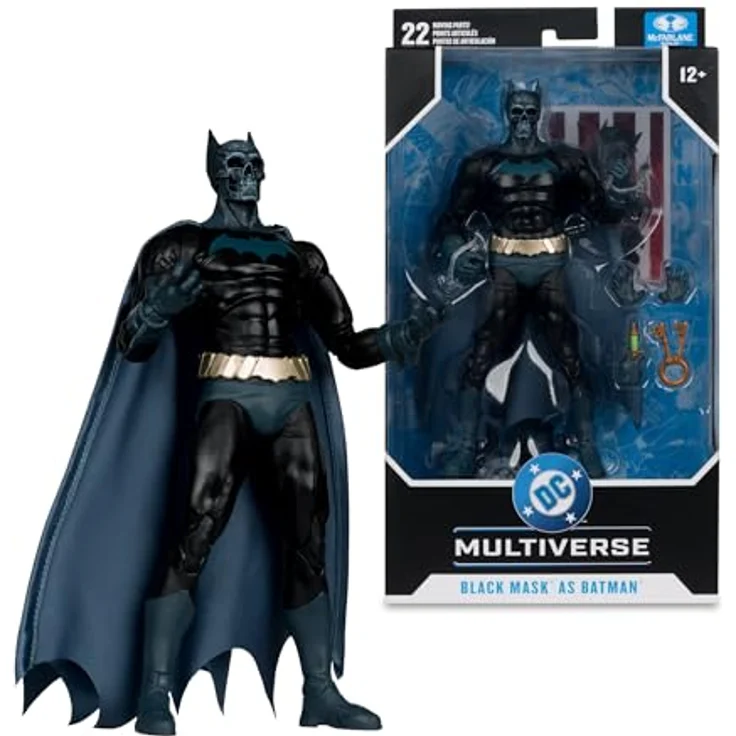 McFarlane DC Multiverse Actionfigur Black Mask as Batman (Beneath the Mask), 18 cm, detailreiche und bewegliche Sammelfigur mit Zubehör – Bild 7