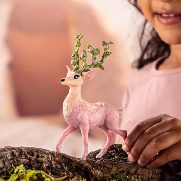 Schleich Magischer Hirsch BAYALA (70793) mit rosa Fell, Mandala Tattoo und GlitzerHufen, 9 x 5,6 x 13,5 cm – Bild 2