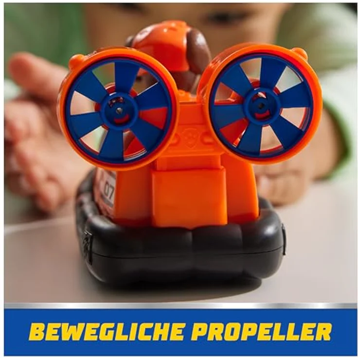 Spin Master PAW Patrol Spielzeug-Auto Zuma, Luftkissenboot aus recyceltem Material mit enthaltenem 7 cm Figur – Bild 8