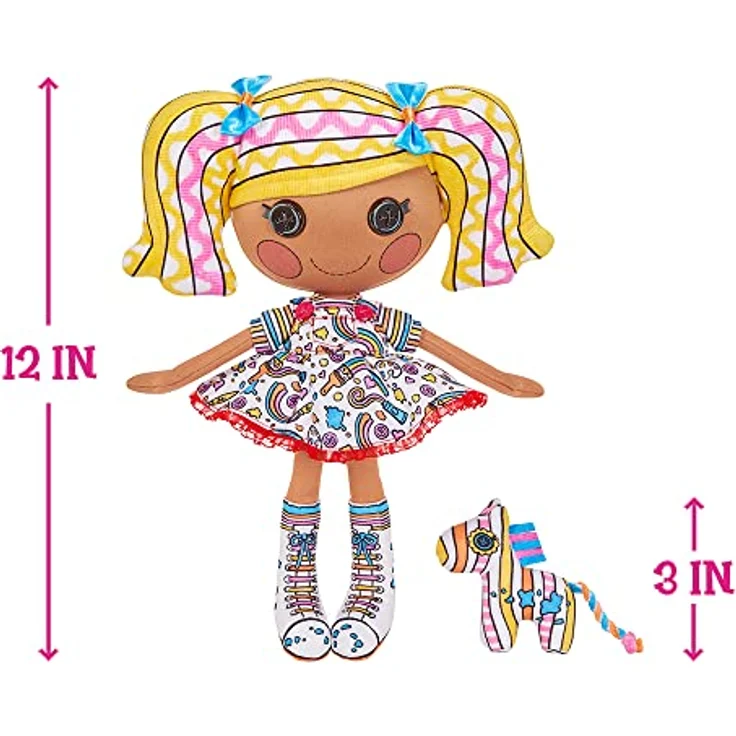 Lalaloopsy Spot Splatter Splash, kreative Künstlerpuppe mit abwaschbarer Malfunktion, 33 cm, inkl. wiederverwendbarem Haus-Spielset und Filzstiften – Bild 7