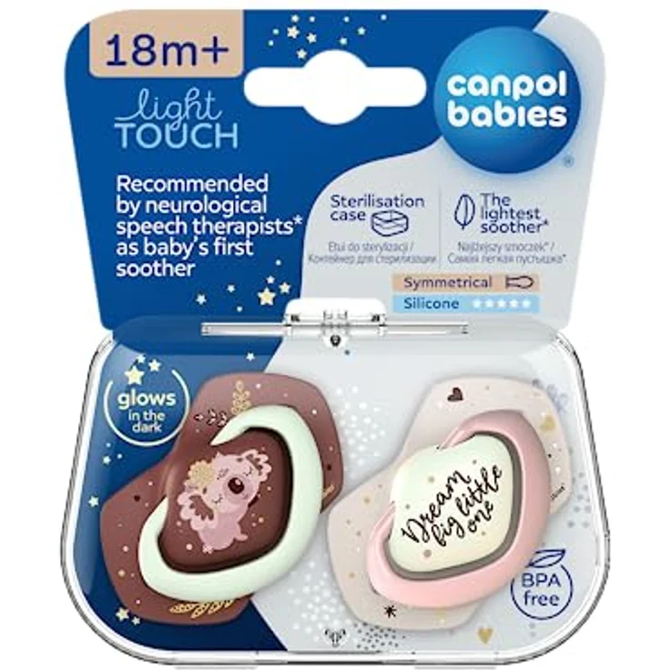 Canpol babies Silikon Schnuller, 2 Stück (18 m+, Sleepy Koala Girl) – Bild 4