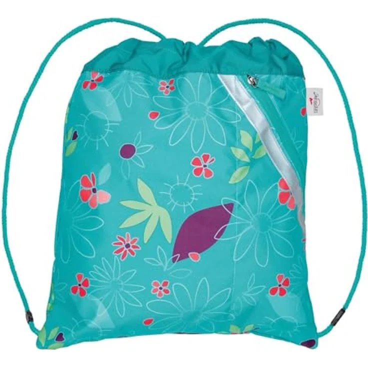 DerDieDas Schulranzen ErgoFlex Tiny Set 6-teilig, ergonomisches Design, 21 Liter Volumen, türkis Butterfly Garden – Bild 5