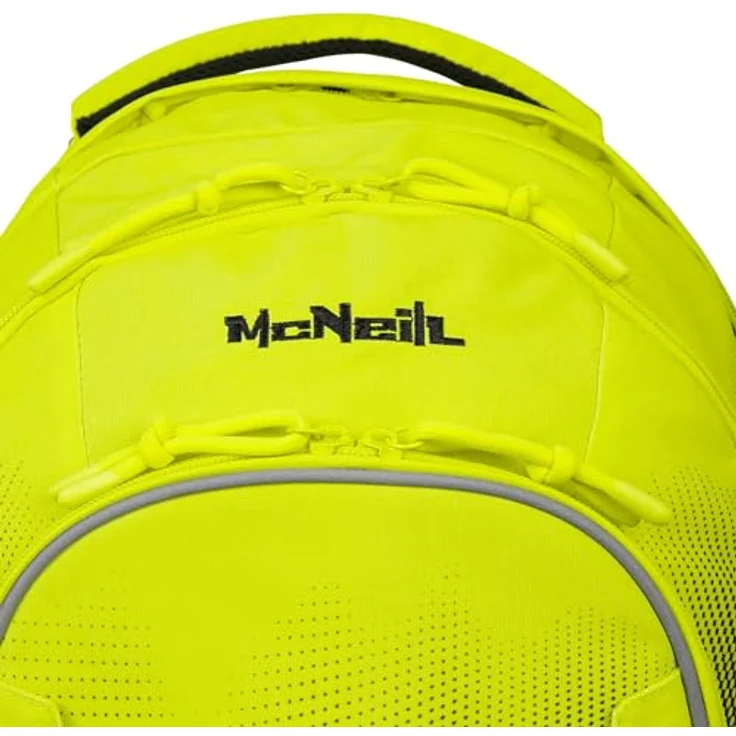 McNeill Schulrucksack MILO, gepolsterte Rückriemen, Air-Flow Rückensystem, Gelb-schwarz – Bild 5
