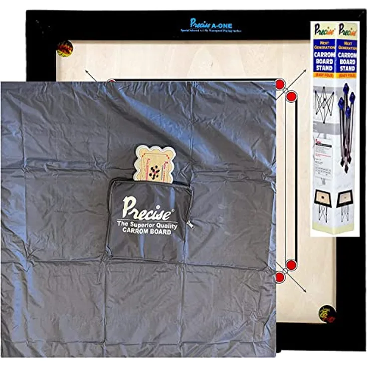 DOCTOR SPORT Carrom international Turnier Brett - A-One - 8mm naturel Birch A Grade Holz - 12 kgs - 74x74 cm - Outer 83x83 cm - Offizielles Turnierbrett aus Indien