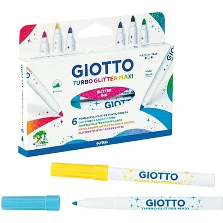 GIOTTO Turbo Glitter Maxi Marker, mit Glitzer, 4 mm Strichstärke, 426600 – Bild 3