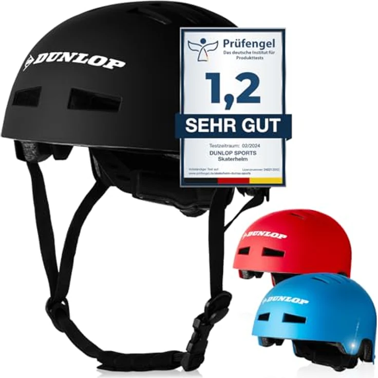 Dunlop Sports Urban Cool Pro Fahrradhelm - Test Sehr Gut - Leicht & robust, 14-fach belüftet, Schnellverschluss, Auto Kopfanpassung (Schwarz, S (48-53cm)) - Preisvergleich – Bild 1