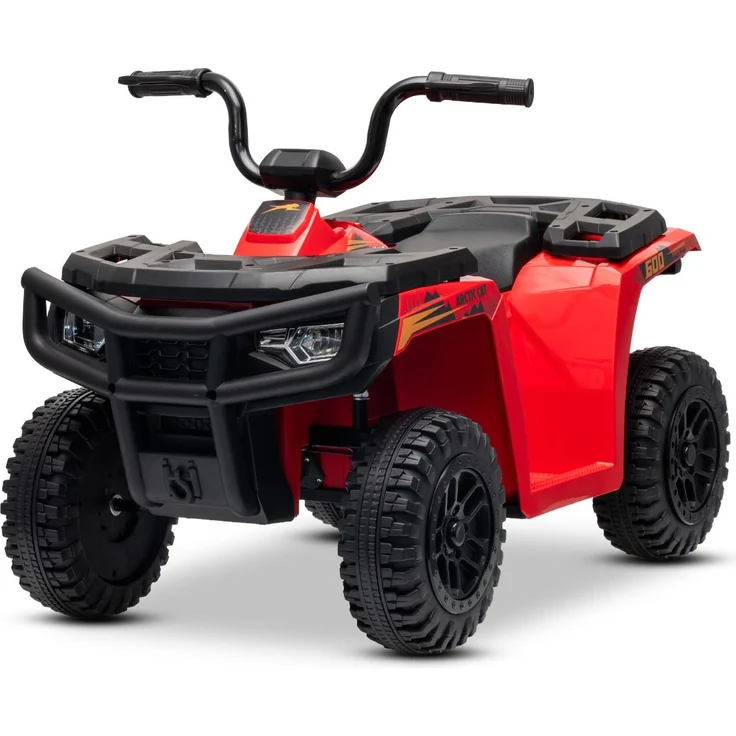 Beneo Arctic Cat QUAD 12V, elektrisches Ride-on Quad für Kinder mit LED-Beleuchtung, Lithium-Akku und 2 x 25W Motoren, rot