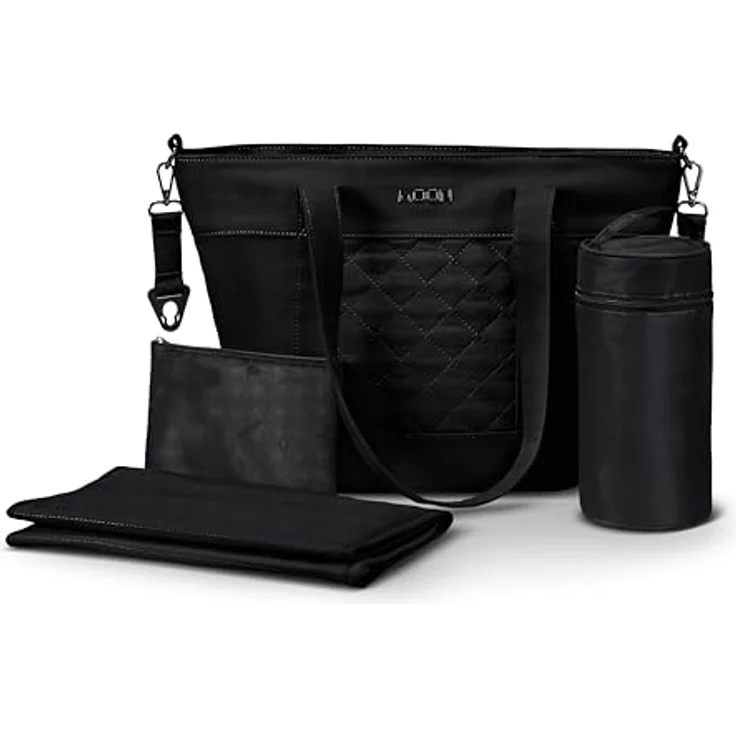 MOON V-Shape Wickeltasche onyx, 15 L Stauraum, inklusive Wickelunterlage und Flaschentasche – Bild 4